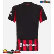 Camisa de Futebol AC Milan Equipamento Principal Mulheres 2025-26 Manga Curta